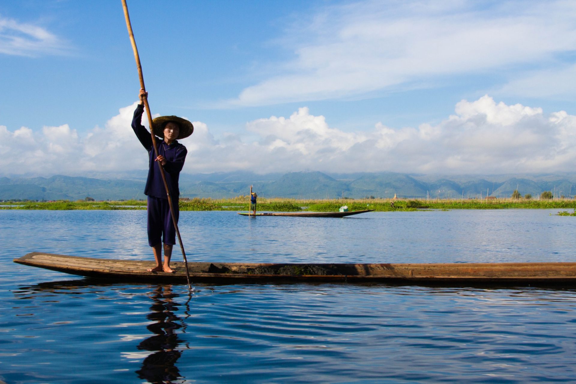 pêcheur, lac inlé, lac Sankar, Nyaung Shwe